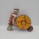 1930s Great Vintage Louis Marx Parade Drummer Wind Up Litho Toy 9x8h