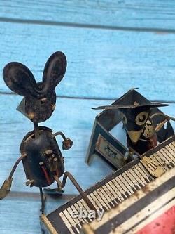 1930s MARX MERRY MAKERS MOUSE BAND TIN TOY WORKS WELL