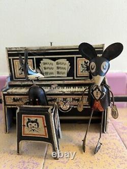 1930s Marx Merry Makers Mouse Band Tin Litho Wind Up Toy