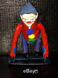 1930s Or 1940Vintage Tin Wind Up Schuco Acrobat Clown Made In Us Zone Germany