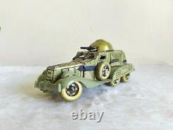 1930s Vintage TN Trademark Litho Windup Tin Toy Army Tank Truck Japan Rare Toy