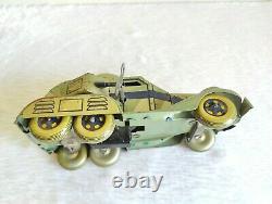 1930s Vintage TN Trademark Litho Windup Tin Toy Army Tank Truck Japan Rare Toy