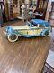 1930s Wells Toy Co England Rolls Royce Convertible Tin Clockwork Wind up Toy