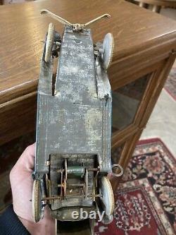 1930s Wells Toy Co England Rolls Royce Convertible Tin Clockwork Wind up Toy