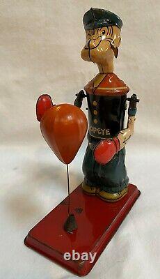 1932 J Chein Popeye Bag Puncher Excellent Condition With Display Box