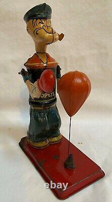 1932 J Chein Popeye Bag Puncher Excellent Condition With Display Box