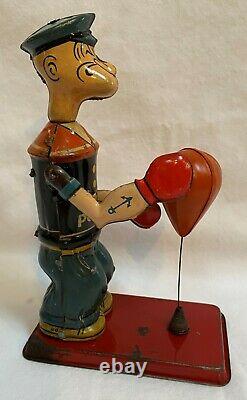 1932 J Chein Popeye Bag Puncher Excellent Condition With Display Box