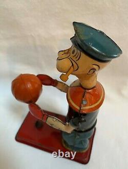 1932 J Chein Popeye Bag Puncher Excellent Condition With Display Box