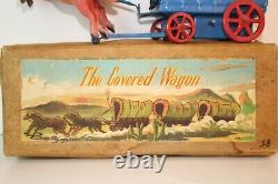 1940's Made in Japan Celluloid and Tin Windup Covered Wagon With Box, Nice