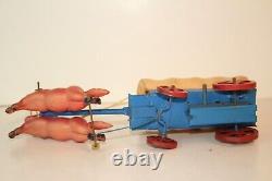 1940's Made in Japan Celluloid and Tin Windup Covered Wagon With Box, Nice