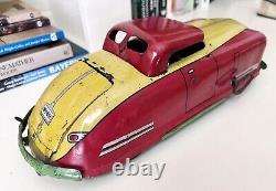 1940's VINTAGE WYANDOTTE SPORTSMAN COUPE WIND UP PRESSED STEEL TOY CAR LOOK