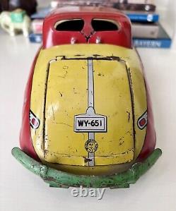 1940's VINTAGE WYANDOTTE SPORTSMAN COUPE WIND UP PRESSED STEEL TOY CAR LOOK