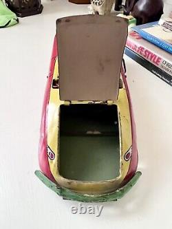 1940's VINTAGE WYANDOTTE SPORTSMAN COUPE WIND UP PRESSED STEEL TOY CAR LOOK