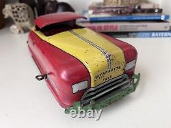 1940's VINTAGE WYANDOTTE SPORTSMAN COUPE WIND UP PRESSED STEEL TOY CAR LOOK