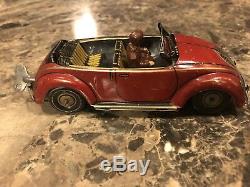 1940's Vintage CKO VOLKSWAGEN PORSCHE U. S. Zone Germany Windup Tin Toy Car