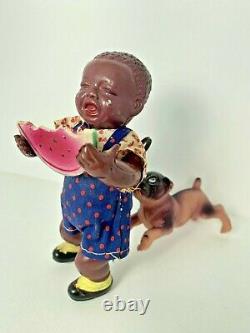 1940's Vintage Mechanical Celluloid Wind Up Toy JAPAN Poor Pete Black Americana