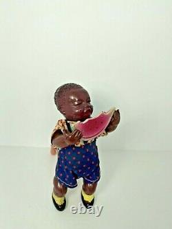 1940's Vintage Mechanical Celluloid Wind Up Toy JAPAN Poor Pete Black Americana