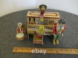 1940s L'IL ABNER DOG PATCH 4 PIANO LITHO TIN WIND UP TOY UNIQUE ART USA RUN/STOP