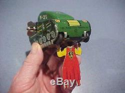 1940s Marx Superman roll over tank windup tin litho TOY working condition