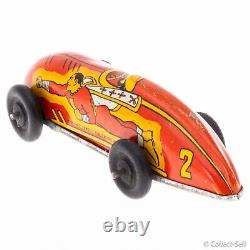1947 Captain Marvel Tin Wind-Up Car Automatic Toy Co. Fawcett Publications