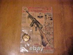 1947 Mattel Dick Tracy Rapid Fire Toy Tommy Gun Advertisement Badge USA
