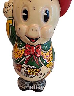 1949 Cowpuncher Porky Marx Tin Litho Leon Schlesinger Wind Up Toy Pig Western