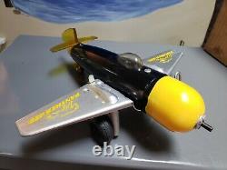 1949 Panther Jet Fighter Windup Toy Plane Original Box Woodette's Rare WORKS