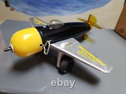 1949 Panther Jet Fighter Windup Toy Plane Original Box Woodette's Rare WORKS