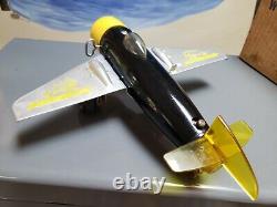 1949 Panther Jet Fighter Windup Toy Plane Original Box Woodette's Rare WORKS