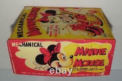 1950'sDISNEYKNITTINGMINNIE MOUSE IN ROCKING CHAIRLITHOGRAPHED TIN TOY+BOX SET