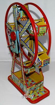 1950'sDISNEYLAND FERRIS WHEELWINDUP TOY+. 2-COLOR VERS. BOX-RARE OLD STORE MIB