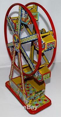 1950'sDISNEYLAND FERRIS WHEELWINDUP TOY+. 2-COLOR VERS. BOX-RARE OLD STORE MIB