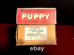 1950's ASBURY PARK SOUVENIR WINDUP TOY PEEK-A-BOO PUPPY