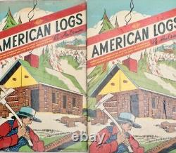 1950's American Logs 3 FULL SETS in Original Boxes! By Halsam Building Log Set