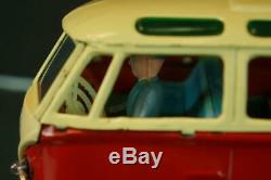 1950's Bandai Japan Made Volkswagen Bus Tin Battery Op 9.5 Original Toy Vintage