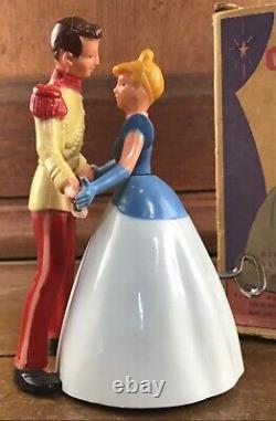 1950's Irwin toys Walt Disney's Dancing Cinderella and Prince windup toy w box