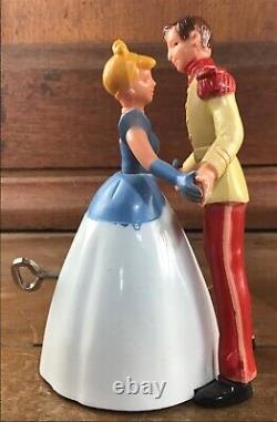 1950's Irwin toys Walt Disney's Dancing Cinderella and Prince windup toy w box