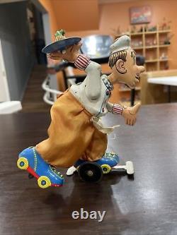 1950's TPS WIND UP ROLLER SKATING CHEF