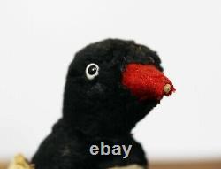 1950's Tin Toy German GDR Wind Up Walking Polar Penguin Plush Glass Eyes 5'