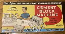 1950s CEMENT BLOCK MACHINE Toy 1/8 Scale Aluminum Edward's Mfg Co
