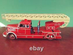 1950s Gunthermann Tin Wind-up Fire Ladder Truck Tinplate Günthermann