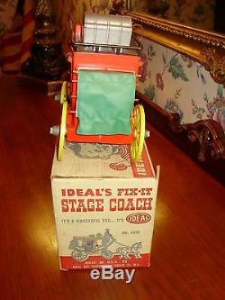 1950s Ideal Toy Corp. Fix-it Stage Coach + Accessories Complete Mint Cond