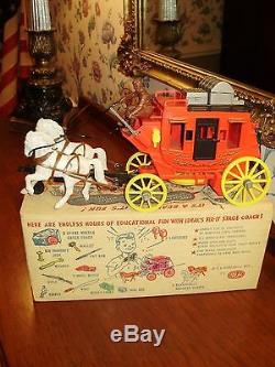 1950s Ideal Toy Corp. Fix-it Stage Coach + Accessories Complete Mint Cond