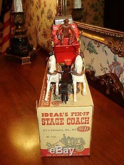 1950s Ideal Toy Corp. Fix-it Stage Coach + Accessories Complete Mint Cond