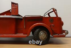 1950s ROSSMOYNE DOEPKE MODEL Pressed Steel Aerial Ladder Fire Truck 28