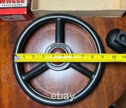 1950s Vintage Junior Steering Wheel Toy & Original Box Help Drive Daddy's Car