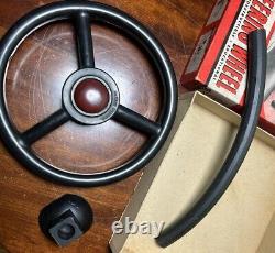 1950s Vintage Junior Steering Wheel Toy & Original Box Help Drive Daddy's Car