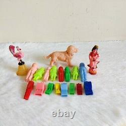 1950s Vintage Plastic Multi Type Toys 19 Pcs. Decorative Collectibles Toy113