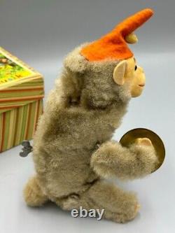 1950s WIND UP TOY Cymbals MUSICIAN MONKEY Urwald-Musik WORKS Germany Vintage BOX