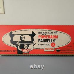 1958 Powerarm Barbells Mattel Vintage Toy Muscles Weights Practically Brand New